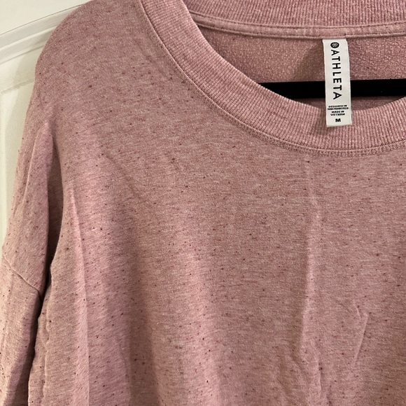 ATHLETA Balance Pullover Size M, speckled pink - Picture 6 of 10
